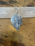 Blue calcite pendants