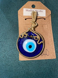 Glass evil eye pendant