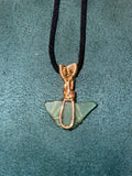 Gold sea glass pendant
