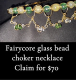Fairycore glass bead choker
