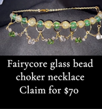 Fairycore glass bead choker