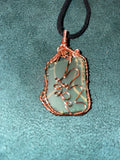 Sea glass wave pendant