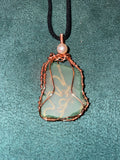 Sea glass wave pendant