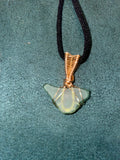 Gold sea glass pendant