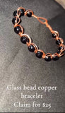 Black glass bead bracelet