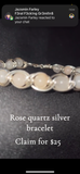 Rose quartz wire wrapped bracelet